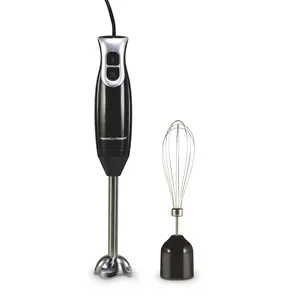 Hamilton Beach 2-Speed Immersion Hand Blender, Kitchen Hand Mixer with Blending Wand and Whisk, Black