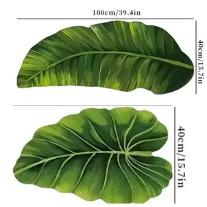 Leaf Shape Bathroom Mat, Polyester Fiber, Super Absorbent Non-Slip Bath Rug, Durable & Comfortable, Ideal for Home Use