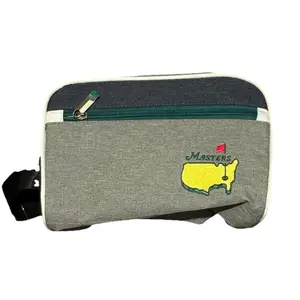 Masters Golf Embroidered Logo Heathered Gray Men's Shaving Toiletry Dopp Kit Bag