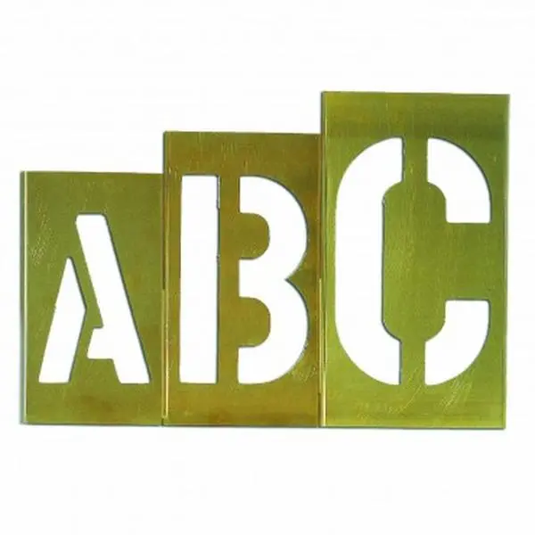 CH Hanson 10036 Brass Letter Reusable Stencil Set, 33 Pieces, 6 In, 6.5 x 8.75 x 1.75 In, Suitable for All Surfaces
