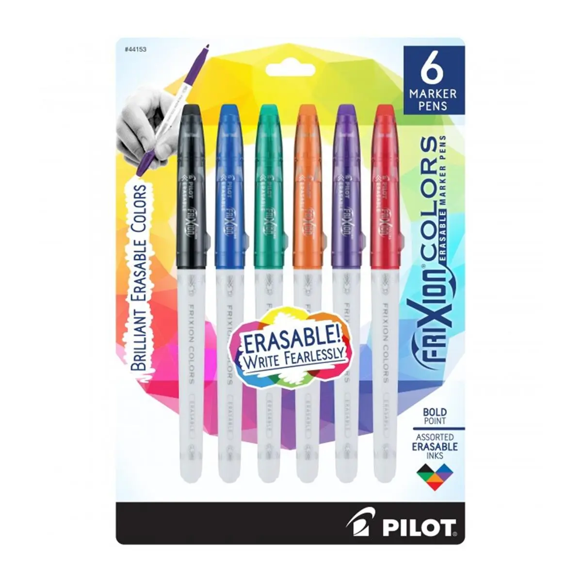 Pilot of America PIL Frixion Colors Bold Point Marker Pens - Pack of 6
