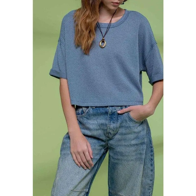 Dusty Teal Casual Top