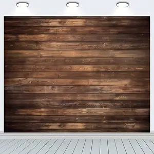 1 piece, New Year's and Christmas celebration photo background wall painting, brown wood background for photographer, retro wood wall background, photography studio