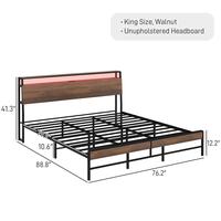 Walnut+king Size+Wooden Headboard