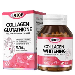 DHOP Multi-Collagen & Glutathione Capsules - 1500mg Blend From 4 Sources + HA for Skin Hair & Nails