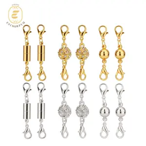 12 Pieces Magnetic Jewelry Clasps Lobster Clasp Extender Clasp for Necklace Bracelet Jewelry DIY Accessories Practical Gifts