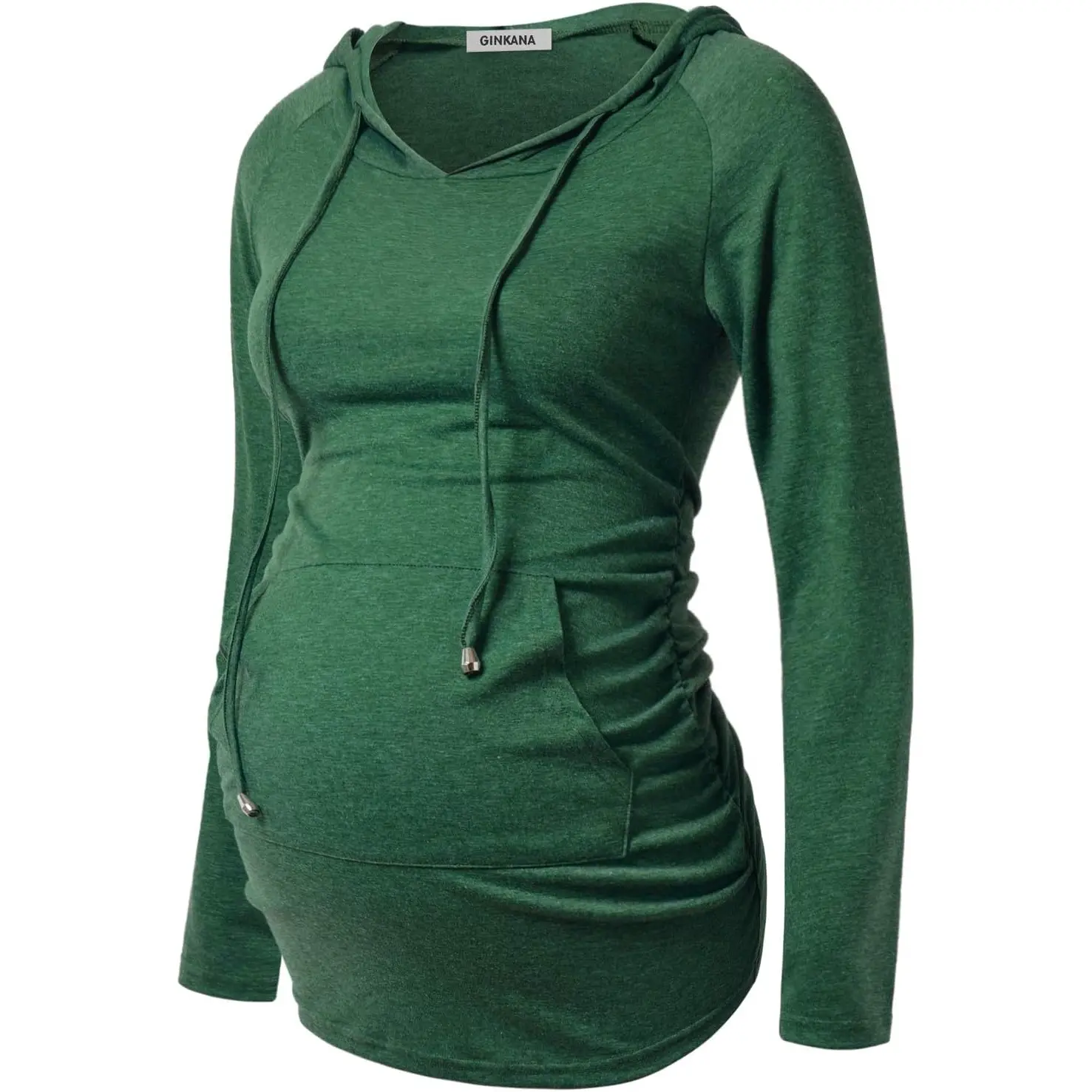 GINKANA Maternity Hoodie Long Sleeves Shirts Casual Maternity Top Pregnancy Sweatshirt Casual Clothes GINKANA