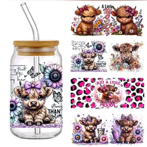 1- 16oz Cup Wrap ONLY. *NO CUP*Choose on Live Featuring Adorable Animal Designs and Floral Patterns and more.