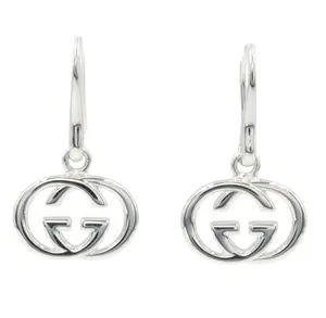 Pre-owned GUCCI Interlocking G Earrings Earrings SV925 Silver