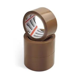 3 Rolls Brown Packing Tape Rolls Refill 110 Yard x 1.9" Inches, 2.6mil Thick - Heavy Duty Packaging Tapes Adhesive Sealing for Boxes