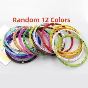 10m 12 Rolls Random Color Aluminum Wire, Eco-Friendly DIY Craft Supplies, Jewelry Making, Handmade Jewelry Charms, Necklace, Bracelet, Plant Shaping