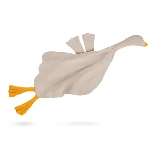 Wimist Baby Toys Lovey Soft Goose Blankets for Newborn Essentials 0-6 Months, Sensory Stuffed Animal Security Blanket for Boys and Girls