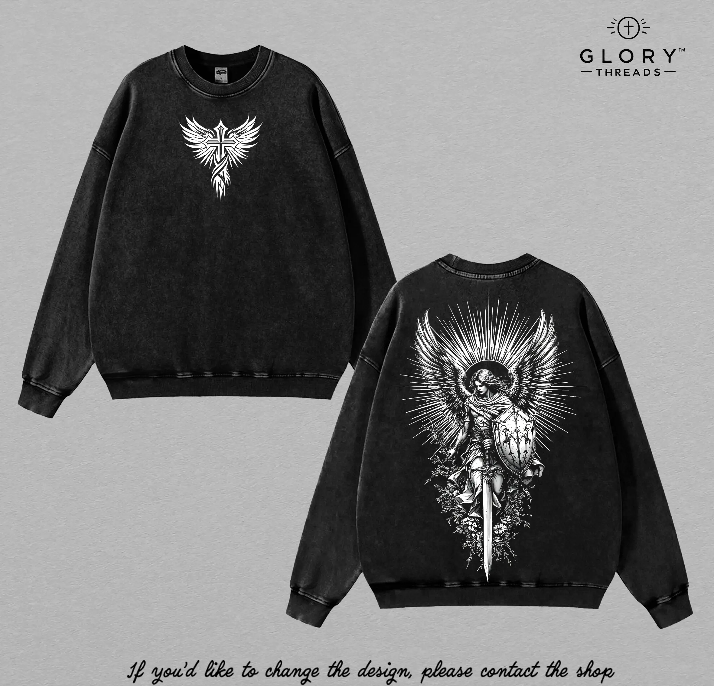 Saint Michael The Archangel T-Shirt / Hoodie Washed Christian 
