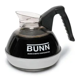 BUNN 6100 Easy-Pour 12-Cup Commercial Coffee Decanter - 64oz Sturdy Stainless Steel, Drip-Proof, NSF Certified, Single-Piece Kitchen Coffeeware, One-Piece
