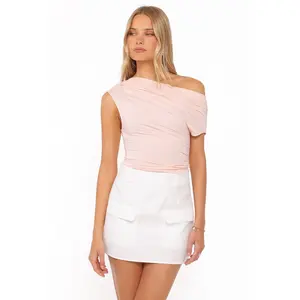 Jacki Asymmetric Top - Light Pink