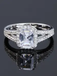 Women's Moissanite Ring, Redien Cut 2 Carat Rectangular Diamond, Fashion Jewelry, Cross-Border Goods, Elegant Ladies' Accessory