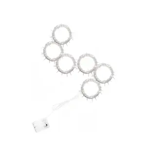 96 LED 6 Strand Curtain Light (Warm White) - Battery Operated