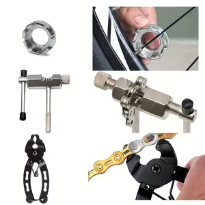 Professional - Grade Bicycle Repair Kit (Set of 6): Designed for Mountain and Road Bikes. Comprises Crank Puller, Bottom Bracket Remover, Chain and Freewheel Removal Tools for All - Around Maintenance