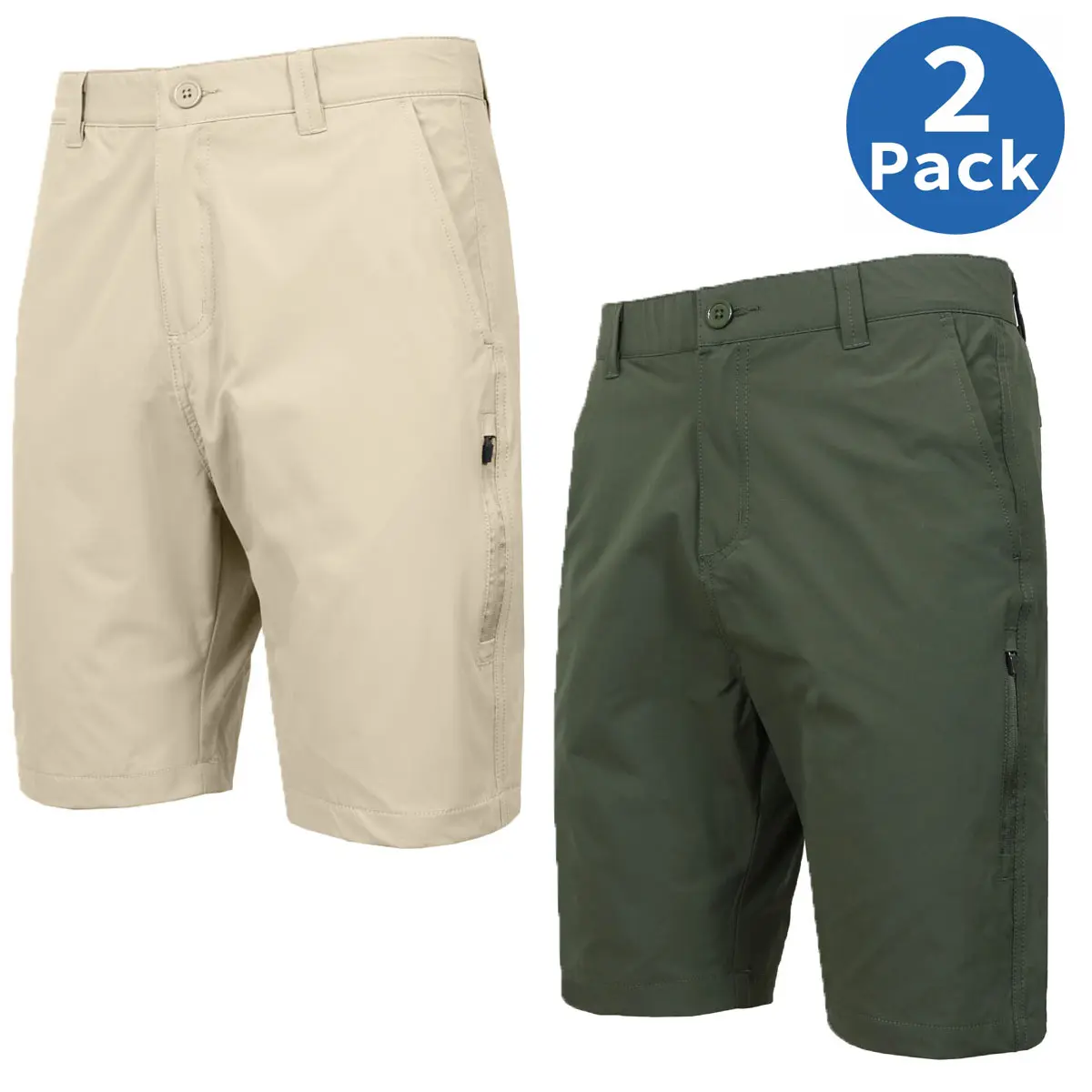 (2 Pack) Khaki-Olive