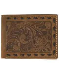 Nocona Men's Floral Embossed Bi-Fold Wallet - N5415502