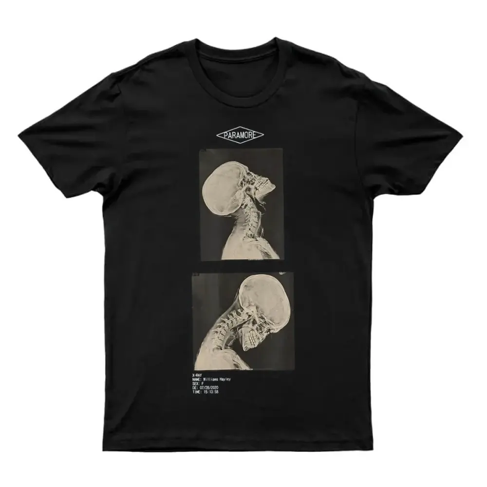 Paramore Head Bang X-Ray Hayley Williams Graphic T-Shirt – Vintage Pop Punk Graphic Tee