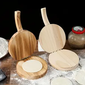 Manual Pasta Maker & Dough Cutter - Heavy-Duty Reclaimed Wood, Ergonomic Handle Non-Slip, For Homemade Pasta/Pizza/Dumplings/Pie Crust, Home Kitchen Tool