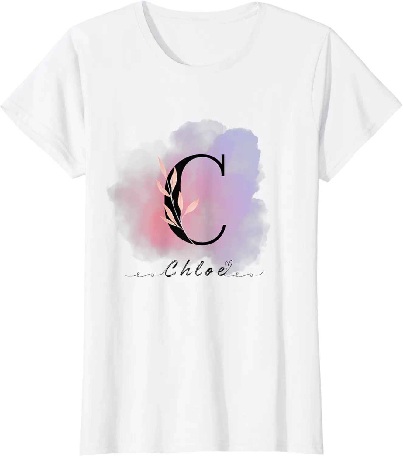 Chloe first name C alphabet floral feminine aesthetic latest T-Shirt - Parisbus Shop 93B0D326YDVP
