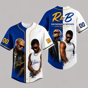 Custom R&B Inspired Baseball Jersey, Personalized Name Number Shirt, Concert Fan Outfit, Hip Hop Streetwear Jersey