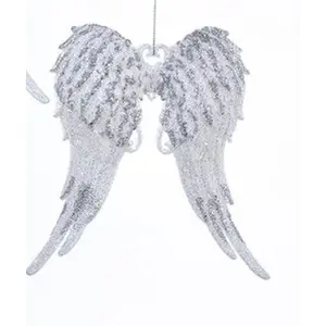 Kurt Adler  White/Silver Wing Ornament