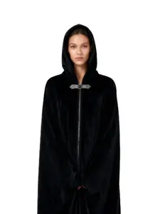 Middle Ages Hooded Cloak, Velvet Anime Costume, Unisex Role-Playing Cape, Multi-Purpose Fall & Winter Accessory
