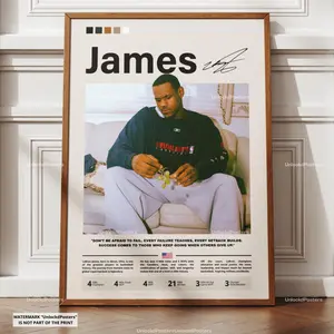 LeBron James Poster, James Lakers, Basketball Legend Decor, Sports Artwork, LeBron Wall Art, Iconic Poster,  ( Unframed - Print Only )