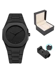 Black Middle Eastern Arabic Numeral Minimalist Dial Watch for Men's Casual Lightweight Plastic Quartz Men's Watch Sports Watch