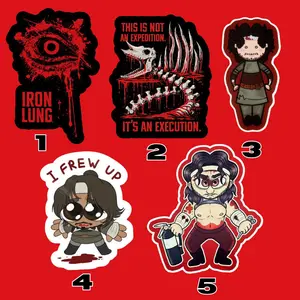 Iron Lung Convict Inspired Sticker, Video Game Art Vinyl Decal, Punk Retro Gaming Sticker, Industrial Style Graphic Decal for Laptop Car