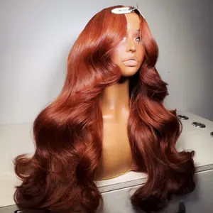 MYLOCKME 13x4 13x6 Transparent Lace Frontal Body Wave Wigs 26 Inch Reddish Brown Lace Front Wigs Transparent Lace Frontal Human Hair Wigs For Women#TikTokShopBlackFriday