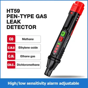 Ht59 Gas Leak Detector with Sound and Visual Alarm, Portable Natural Gas Detector for Methane Propane Home Use