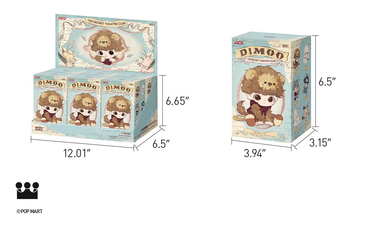 [Spanish] – 【Nuevo - Almacén en EE. UU.】POP MART DIMOO The Secret Theatre Club Series – Caja Sorpresa de Colgante de Vinilo y Peluche