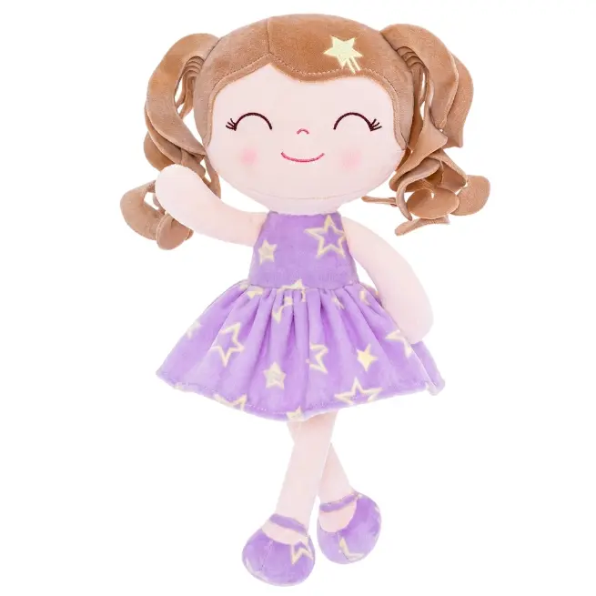 Gloveleya Curly Hair Princess Doll, Ultra-Soft Plush Toy for Girls, Perfect Birthday & Baby Shower Gift for Toddlers Ages 0-6, Adorable Cuddle Companion