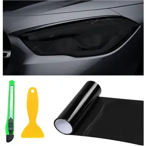 car stuff12 48 Inch Car Tint Film, Shiny Chameleon Headlights Tail Lights Fog Lights With Squeeze & Cutter, Self Adhesive Vinyl Sticker Sheet Roll Car Acce