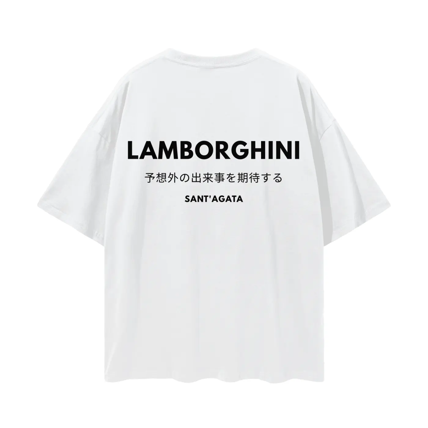 SANT' AGATA Oversized Cotton T-Shirt Lamborghini Streetwear