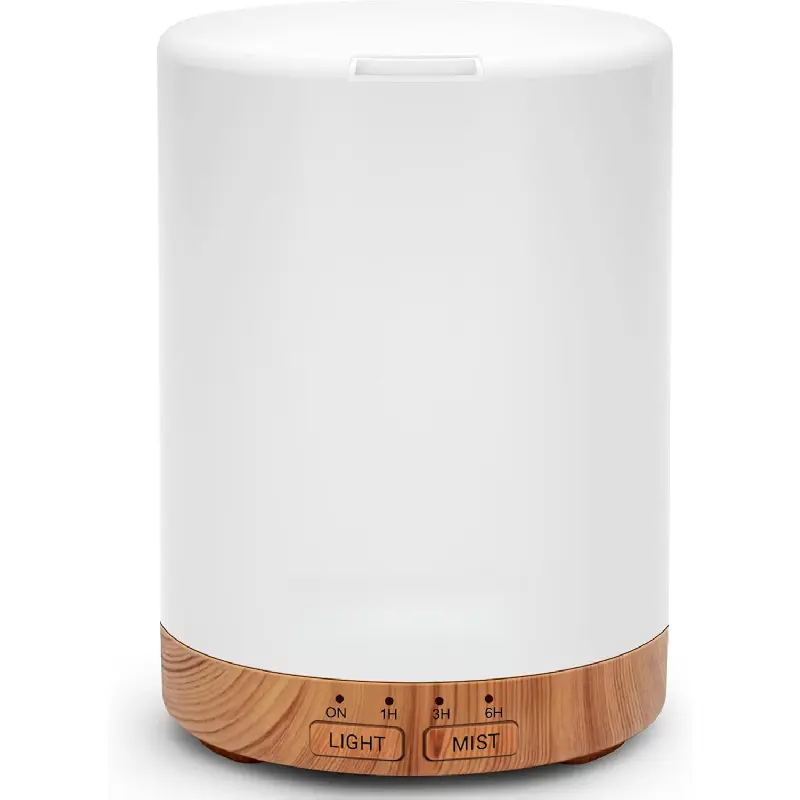 Essential Oil Diffuser for Home, 300 ml Humidifier with Automatic Shut-Off, Quiet Aromatherapy Diffuser with 7 LED Lights for Living Room, Kitchen, Bedroom, Hotel - Light Brown
