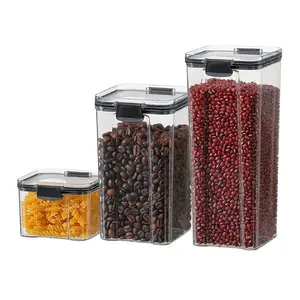 Pet Grade Plastic Clear Stackable Food Storage Container for Kitchen Refrigerator