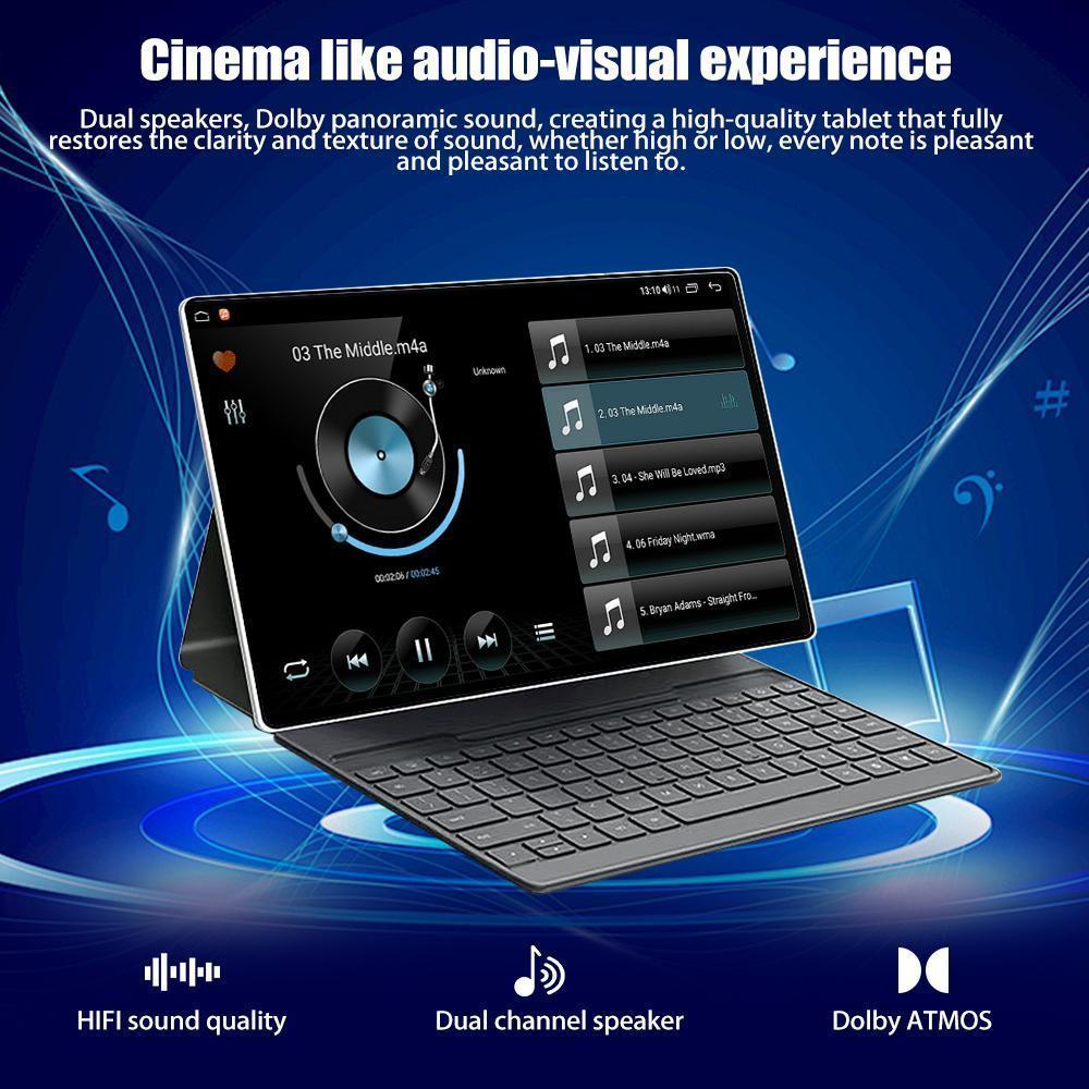 10.1" Android 15 Tablet with Keyboard, Stylus, Mouse & Case – 4GB RAM, 64GB ROM, Dual SIM, 1280x800 IPS, 13MP+5MP Camera, 5000mAh Battery,for Valentine’s Day Gift