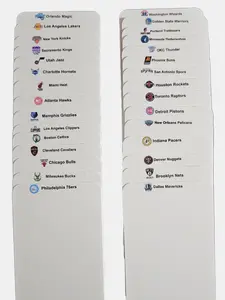 30 Tall Card Dividers - Includes Basketball Team Stickers, Hand Crafted for Sorting Sleeved & Toploaded Cards and Boxes