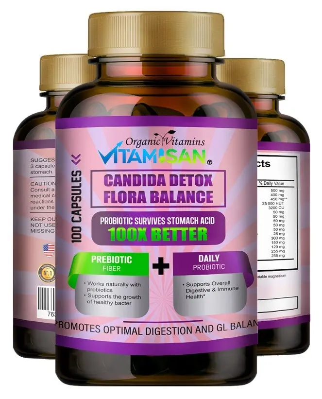 Candida Balance -Fungus Treatment and Candida Cleanse support 100 ct made in USA