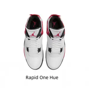 Clean White Mid Top Basketball Sneakers Bold Red & Black Contrast Lace Hardware Inner Lining Breathable Grid Mesh Side Panels ：，