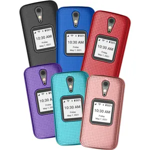 Case for Jitterbug Flip2, Nakedcellphone Protective Snap-On Slim Hard Shell Cover [Grid Texture] for Jitterbug Flip 2 Phone (aka Lively Flip) (4053SJ7)