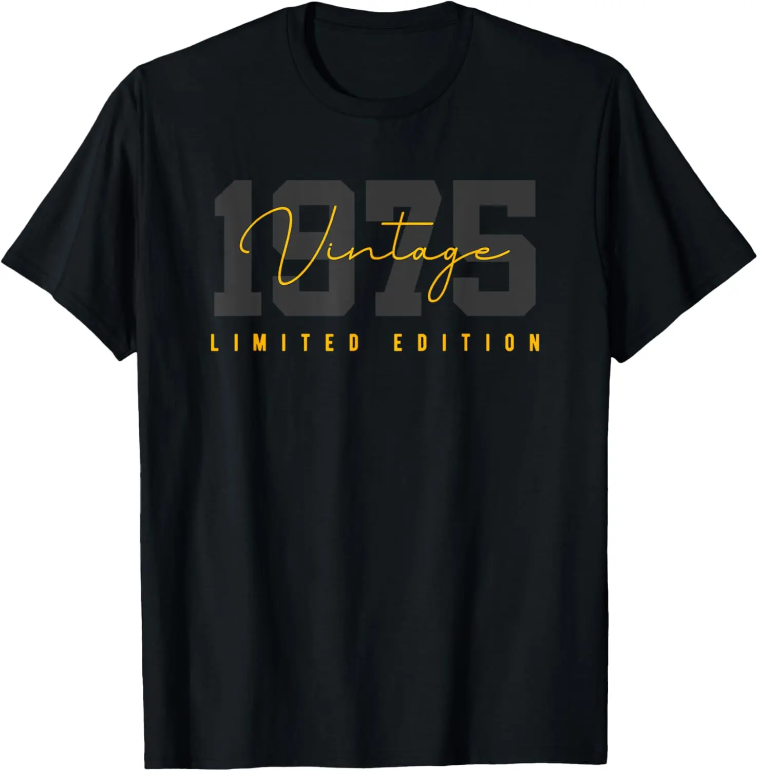 100% Cotton 50th Birthday Vintage 50 Year Old Est 1975 LimitedEdition T-Shirt