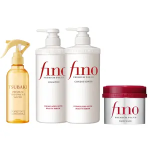 FineToday TSUBAKI Hair Mist 4pc Set - Japanese Leave-In Conditioner Spray for Dry Damaged Hair, Camellia-Sterol Ester FlexArmor, Nano-Emulsified Repair, Cationic Smart-Targeting Tech