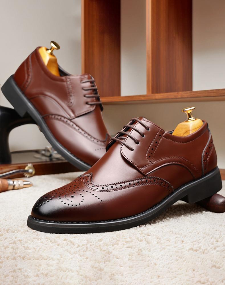Men's Classic Brogue Wingtip Oxford Dress Shoes, Formal Leather Lace-Up Shoes6661 Men's Classic Brogue Wingtip Oxford Dress Shoes, Formal Leather Lace-Up Shoes6661