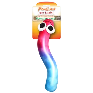 Get Kickin' Gummy Worm Refillable Kicker Cat Toy - Interactive Plush Cat Toy